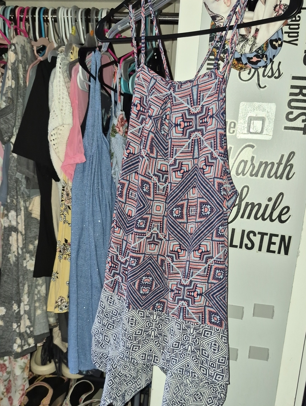 Maurices Geometric Print Spaghetti Strap Top - Xxl Like New